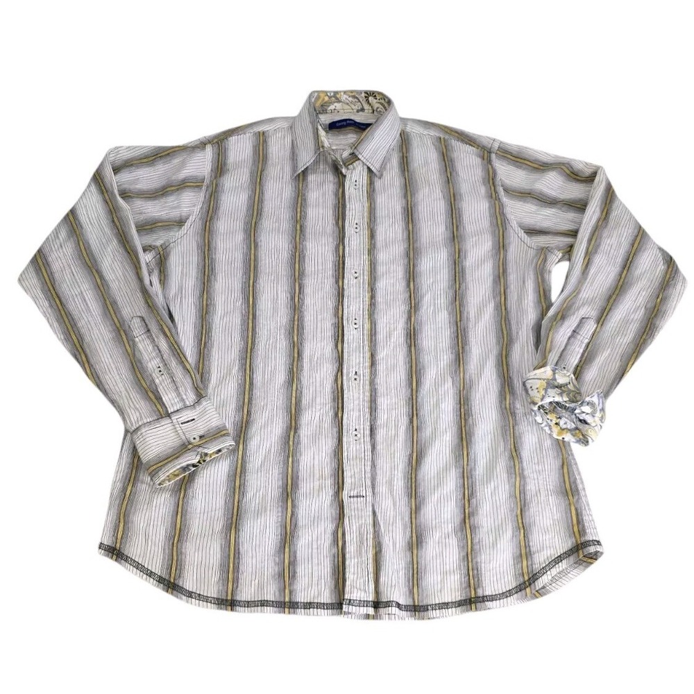 Georg Roth Los Angeles Mens Shirt Button Down Size XL Roll up‎ Sleeve Design
